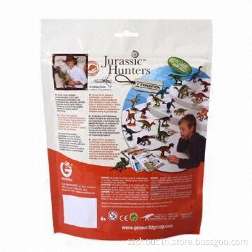 Laminated Pouches for Pet Food Packaging, with Bottom Gusset and Zipper, Tear Notch and Hang Hole